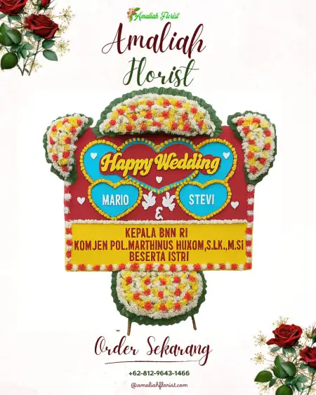 Papan Bunga Pernikahan Mila
